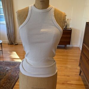 Anime Bing White Ribbed Tank Top